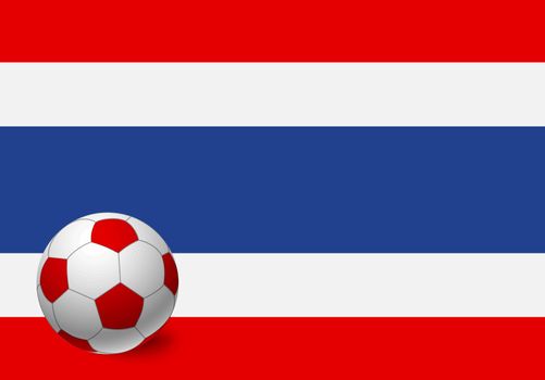 Thailand flag and soccer ball