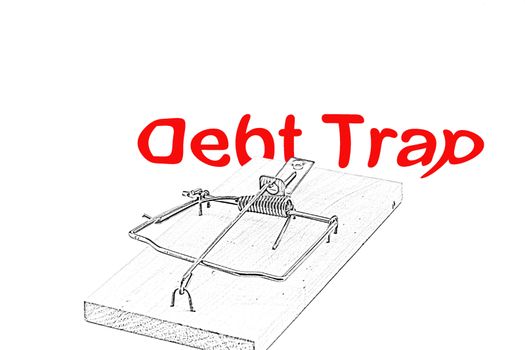 Conceptual Mousetrap Sketch Debt Trap