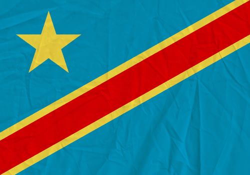 Democratic Republic of the Congo grunge flag