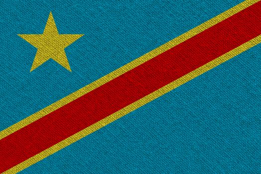 Democratic Republic of the Congo fabric flag