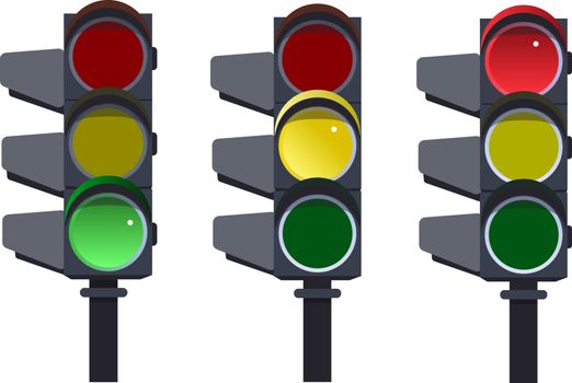 Traffic light, traffic light sequence vector.