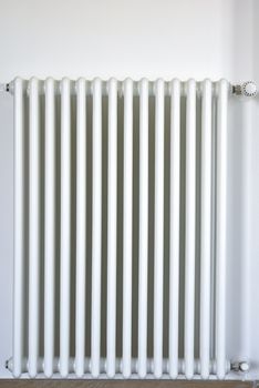 Heater in the House on White Wall Background, Interior Elements