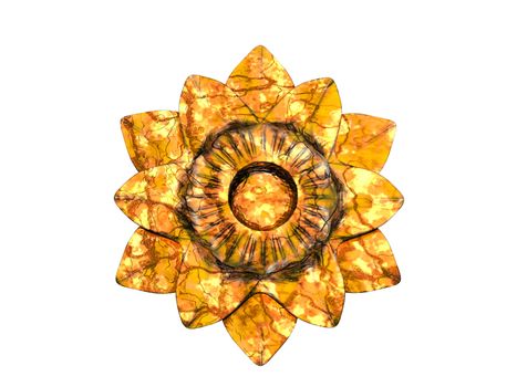 golden rosette as jewelry