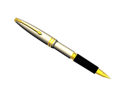 noble golden pen with cap