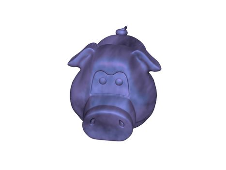 colorful cartoon pig with snout