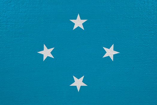 Micronesia flag on canvas