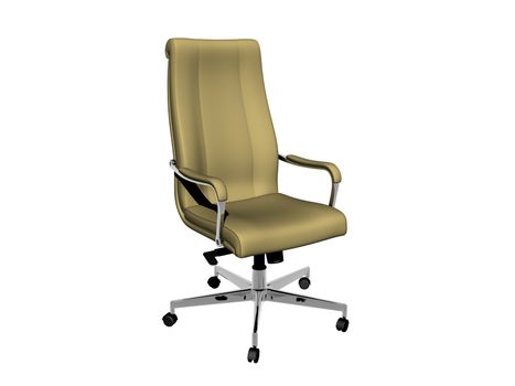 Office chair with castors and backrest