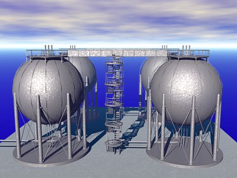 Steel balls on stilts as gas bearings