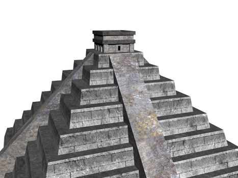 ancient Mayan pyramid with stone steps