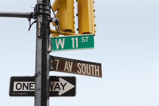 Street signs on the corner of 7th Ave South and West 11th Street