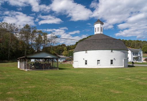 Hamilton round barn and museum in Mannington West Virginia