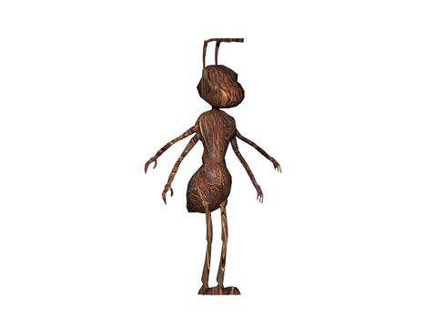 Cartoon ant is standing on two legs