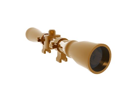 Rifle scope with optics for a rifle