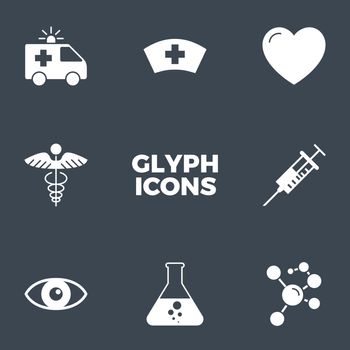 Medical Glyph Icons Set