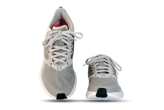 Fashions and running shoes isolated