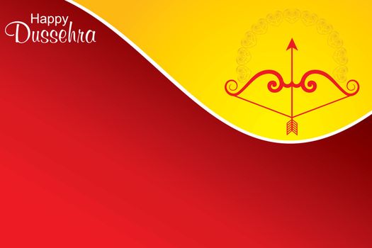 bow and arrow in Happy Dussehra festival of India background