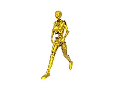 humanoid robot with steel skeleton