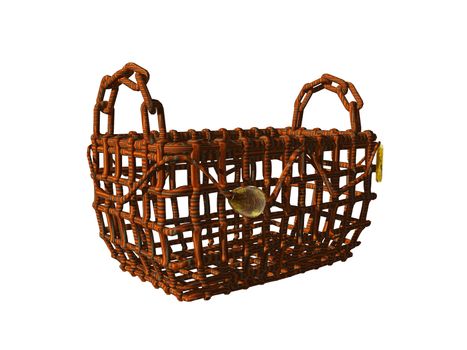 brown woven raffia basket for laundry