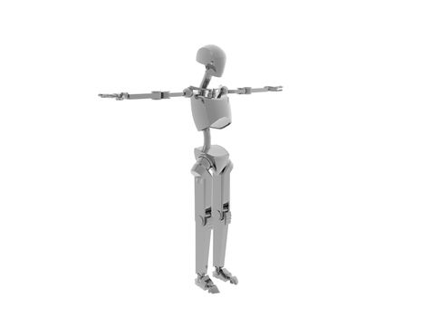 futuristic silver humanoid robot