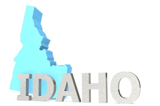 Idaho map isolated on white background