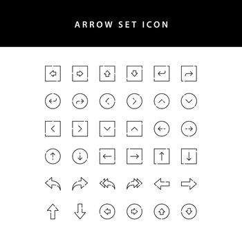 arrows icons set outline