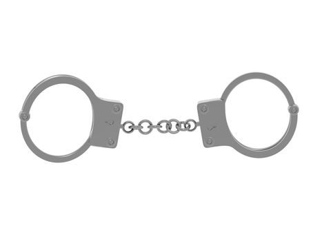 metallic handcuffs as shackles