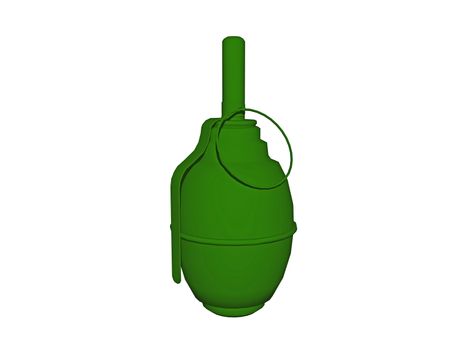 Hand grenade with split pin and lever
