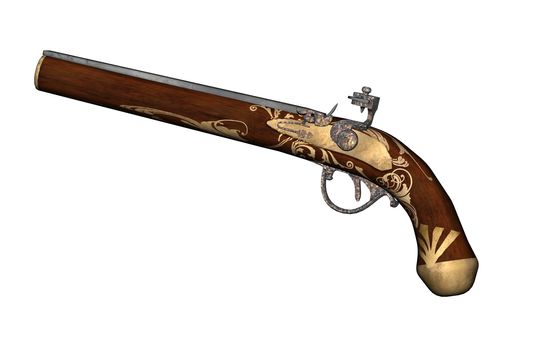antique firearm as a muzzle-loader