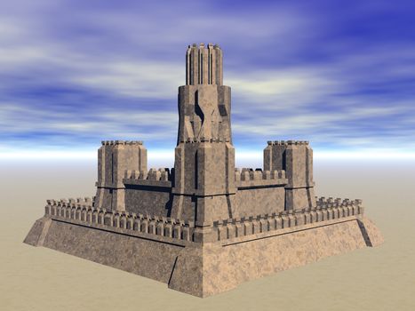 antique fortress-like building