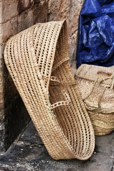 Traditional craft hemp baskets in Elche, Spain