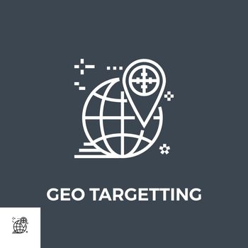 Geo Targetting Line Icon