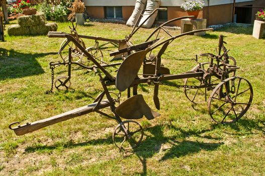 antique agriculture machine plough