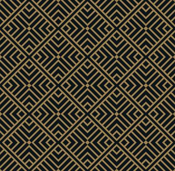 Vector seamless pattern. Geometric background with rhombus. Abstract geometric pattern. Golden texture.Seamless geometric pattern.