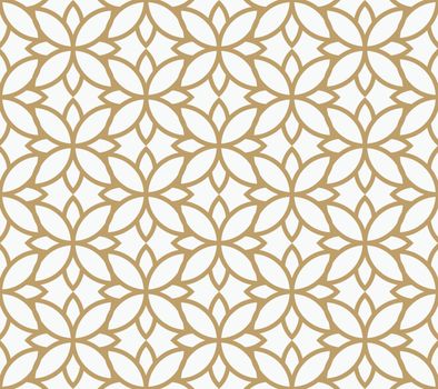 geometric floral leaf ornament line seamless pattern, modern min