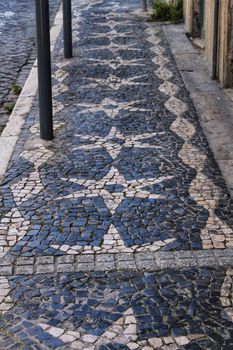 Cobblestone streets in Lisbon