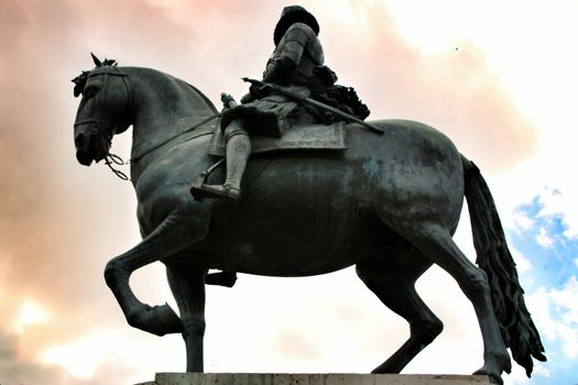 Equestrian statue of Felipe III in Madrid