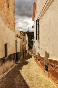 Narrow streets and old facades