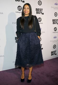 Rosario Dawson at the Eva Longoria Foundation Dinner Gala held at the Four Seasons Hotel in Beverly Hills, USA on November 8, 2018.