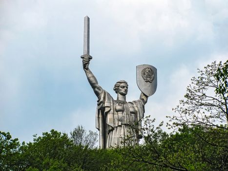 Monumental sculpture "Motherland" in Kiev (Ukraine)