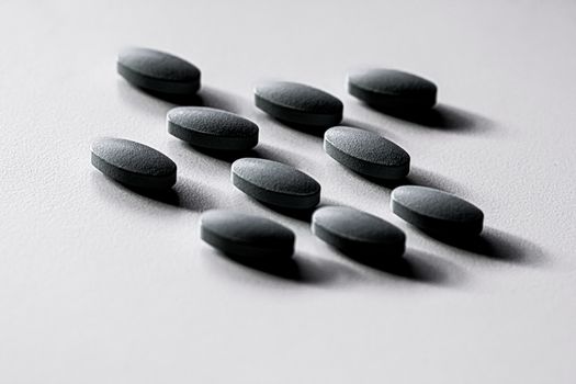 Mint pills as herbal medication, pharma brand store, probiotic d