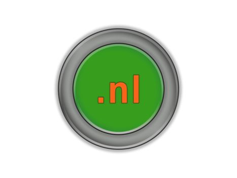 Bulk green button with the designation of the domain of the Neth