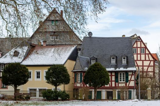 Place with half-timbered houses in Meisenheim, Germany