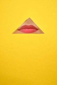 Lips, Body Part In A Triangle