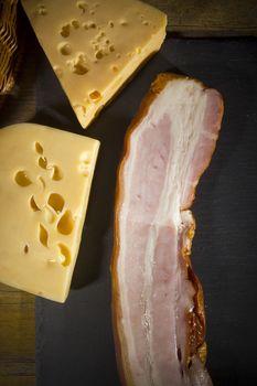 Cheese and bacon