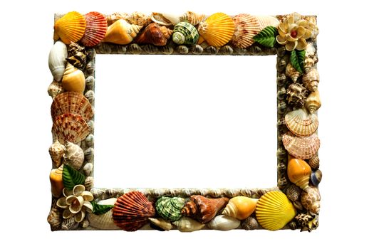 Shell picture frame.