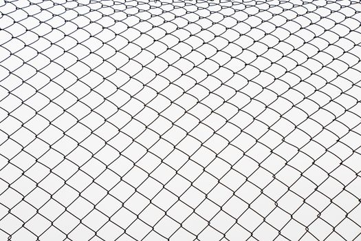 Metal fence background, real fence close-up and texture