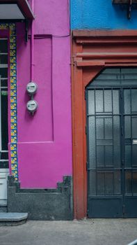Two Colorful Houses From the Neighbourhood of Coyoacan