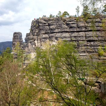 The Elbe Sandstone Mountains are a sandstone massif
