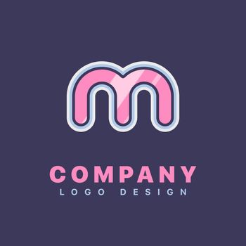 Letter M logo design template.