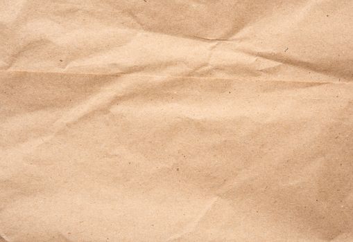 empty sheet of brown wrapping kraft paper